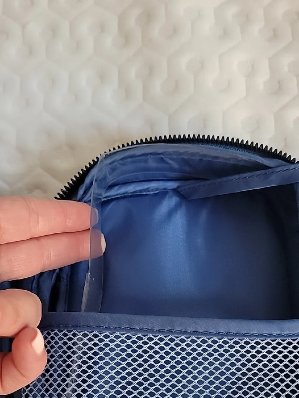 Life Is Good Slate Blue Double Compartment Cosmetic Pouch